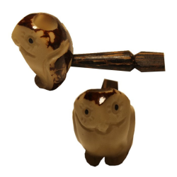 Pipa de bolsillo semilla Tagua ( buho ) 8,5cm PIPAS