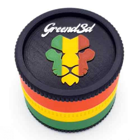 GRINDER RASTA LEON POL-N 3D 6,5cm 4 partes GRINDERS CON POLINIZADOR
