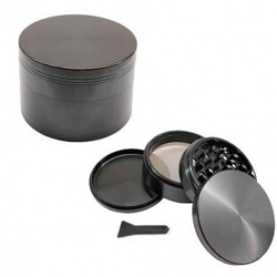 Grinder aluminio CNC NEGRO 4 partes 62mm GRINDERS CON POLINIZADOR