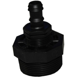 Tuerca reducida 1/4 a 3/4 + toma recta rosca macho 3/4 a boca 16mm 16MM