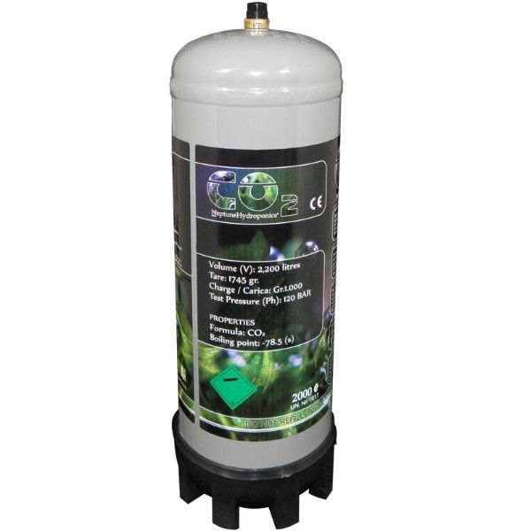 Recambio Bombona CO2 Desechable 1 kg | Neptune Hydroponics | Saltón Verde