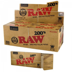 Caja Raw King Size 200 CLASSIC (40 libritos)  PAPEL KING SIZE