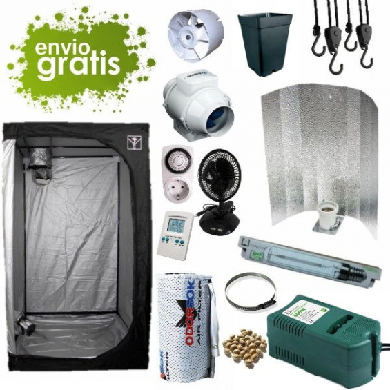 Kit armario avanzado 120x120x200cm 600w  DARK BOX Cultivo con armario 600w