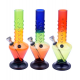 Bong acrílico plástico, pequeño, tricolor granos 16cm  BONG ACRÍLICO