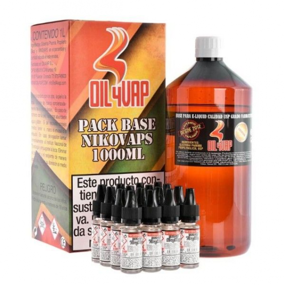 Pack Base VPG y nicokits 60pg/40vg 1.5mg 1lt Oil4vap  BASES
