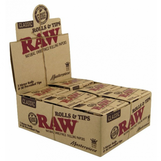 Caja Rollos Raw Masterpiece Rollo y Filtros (12 unid)  ROLLO