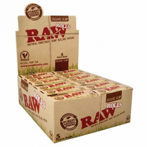 Caja Rollos Raw Orgánico 5 metros (24 unid)  ROLLO