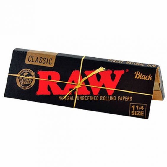 Papel Raw 1 1/4 Black