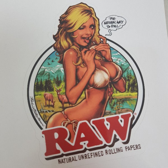 Pegatina RAW Girl RAW MERCHANDISING