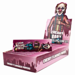 Caja Papel Flavours 1.25 Cherry Baby Lion Rolling Circus (25 Unid)  LION ROLLING CIRCUS