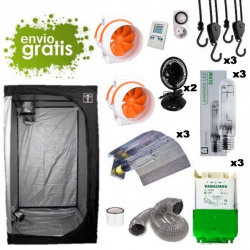 Kit LEC 315w con armario 240x120x200cm básico DARK BOX Cultivo con armario LEC