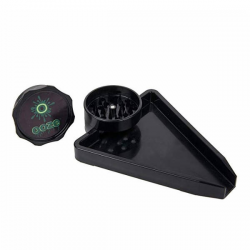 Grinder Plastico Con Bandeja Negra Ooze  GRINDERS 2 PARTES