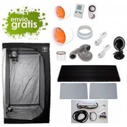 Kit LED 260w con armario 100x100x200cm básico DARK BOX Cultivo con armario LED