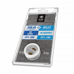 Solid 10% CBD Vs Jelly 22% CBD Og Kush - Blueberry 0.5 + 0.5 Plant of Life  Incienso CBD