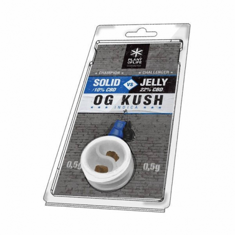 Solid 10% CBD Vs Jelly 22% CBD Og Kush 0.5 + 0.5 Plant of Life  Incienso CBD