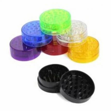 Grinder pequeño translucido 2 partes 50mm diametro Varios Colores  GRINDERS 2 PARTES