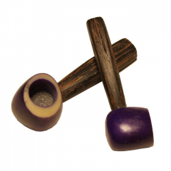 Pipa de bolsillo semilla Tagua (violeta ) 6,5cm  PIPAS