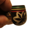Pipa de bolsillo semilla Tagua (hoja con lineas colores ) 9cm  PIPAS