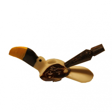 Pipa de bolsillo semilla Tagua ( tucan ) 8,5cm  PIPAS