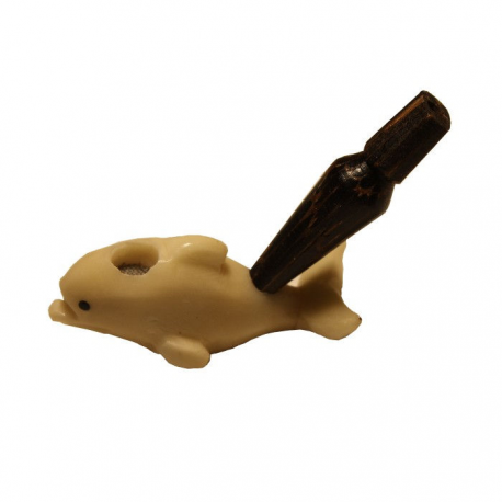 Pipa de bolsillo semilla Tagua ( delfin ) 8,5cm  PIPAS