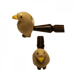 Pipa de bolsillo semilla Tagua ( pingüino ) 8,5cm  PIPAS