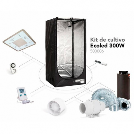Kit de Cultivo Ecoled 300W  Cultivo con armario LED