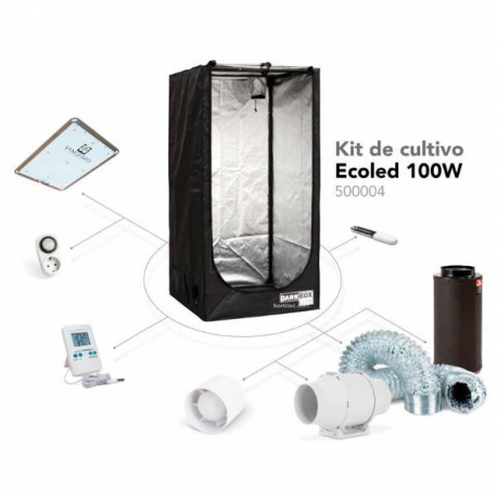 Kit de Cultivo Ecoled 100W  Cultivo con armario LED