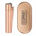 Encendedor Clipper Metal Gold Rose Mate 1 u.