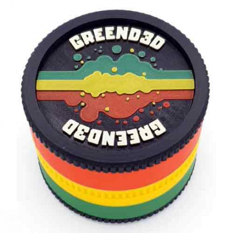 GRINDER RASTA POL-N 3D 6,5cm 4 partes  GRINDERS CON POLINIZADOR