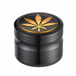 Grinder Golden leaf 4 partes 63mm ( hoja Dorada ) CHEEBA GRINDERS CON POLINIZADOR