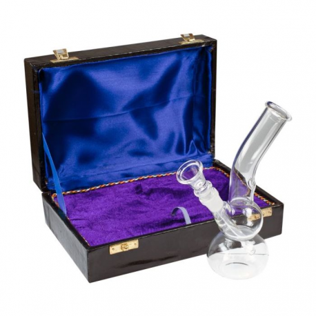 Bong de cristal en caja 18 cm  BONG CRISTAL