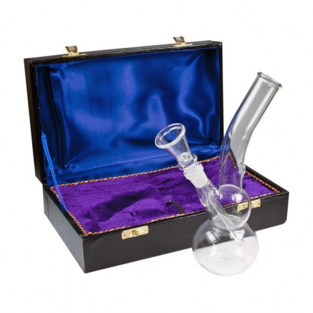 Bong de cristal en caja 22 cm  BONG CRISTAL