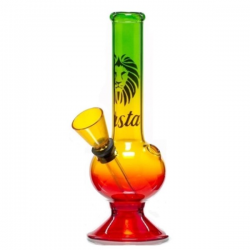 Bong Cristal color Rasta Leon 16 cm  BONG CRISTAL