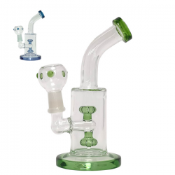 Bong BHO Cristal Doble Percolator 15 cm  BONG CRISTAL