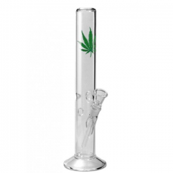 Bong Cristal Ice recto hoja 45 cm  BONG CRISTAL