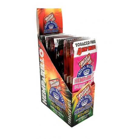 Royal Blunts HEMPaRILLO Mix ( 15 paquetes de 4 hojas cada uno ) Juicy Jay Blunts