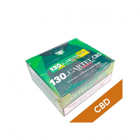 Papel Cartel Unbleached Hemp 130 mm & Tips Cbd 1 librito Papel Cartel PAPEL KING SIZE