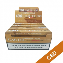 Papel Cartel Unbleached Hemp 130 mm & Tips Cbd 1 librito Papel Cartel PAPEL KING SIZE