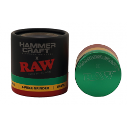 Raw Grinder x Hammercraft rasta 4 Partes ( diámetro 50mm) RAW GRINDERS