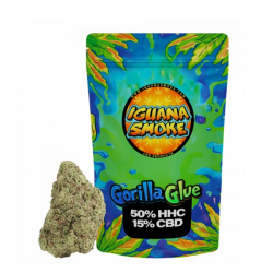 Flores CBD + HHC 50% GORILLA GLUE 3GR Iguana Smokie Iguana CBD Flores CBD